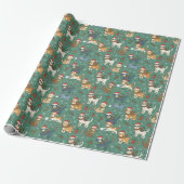 Holiday Cats & Dogs Christmas Wrapping Paper ラッピングペーパー (アンロールド)