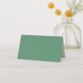 Holiday Checkerboard Christmas Place Card - Green プレイスカード (裏面)