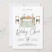 Holiday Cheer | クリスマスのディナーパーティー 招待状 (正面)