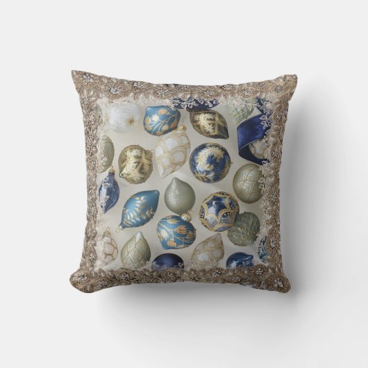 Holiday Cheer Blue クッション (正面)