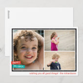 Holiday Cheer Border x3 シーズンカード (正面/裏面)