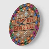 Holiday Cheer Bright Lights ラージ壁時計 (傾斜)