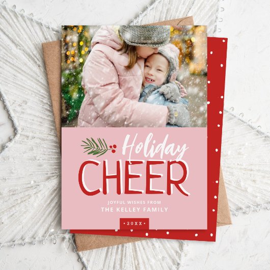 Holiday Cheer Christmas Photo Card シーズンカード