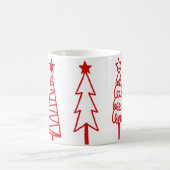 Holiday Cheer Christmas Tree Icons Coffee Mug コーヒーマグカップ (中央)