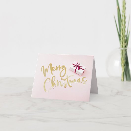 Holiday Cheer Folded Card – Merry Christmas Gift サンキューカード (正面)