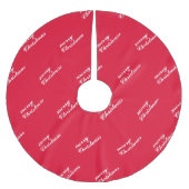 Holiday Cheer Patterned Christmas ブラッシュドポリエステルツリースカート (正面)