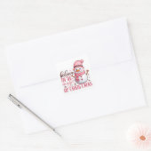 “Holiday Cheer Sticker Set – Santa, Snowman & Wint スクエアシール (封筒)