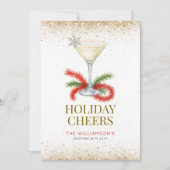 Holiday Cheers Cocktail Martini Christmas  シーズンカード (正面)