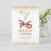 Holiday Cheers Cocktail Martini Christmas  シーズンカード (スタンド正面)