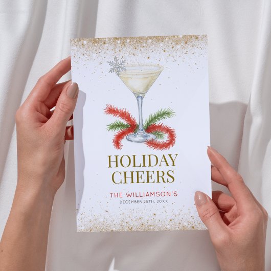 Holiday Cheers Cocktail Martini Christmas  シーズンカード