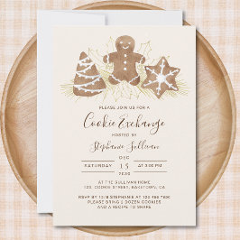 Holiday Christmas Cookie Exchange Party Invitation 招待状