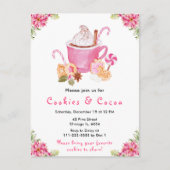 Holiday Christmas Cookies and Cocoa Pink ポストカード (正面)