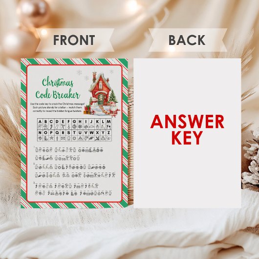 Holiday Christmas Party Code Breaker Game シーズンカード