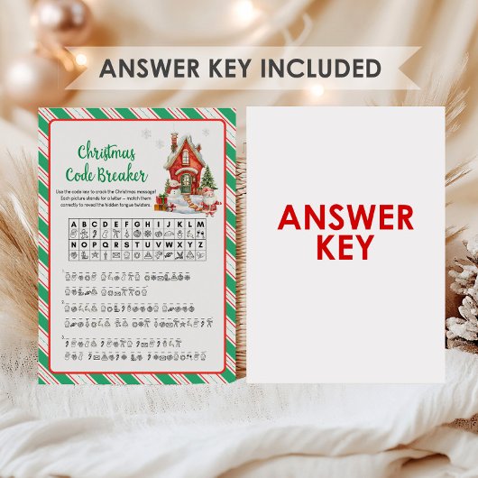 Holiday Christmas Party Code Breaker Game シーズンカード