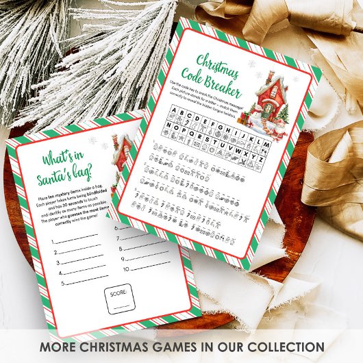 Holiday Christmas Party Code Breaker Game シーズンカード