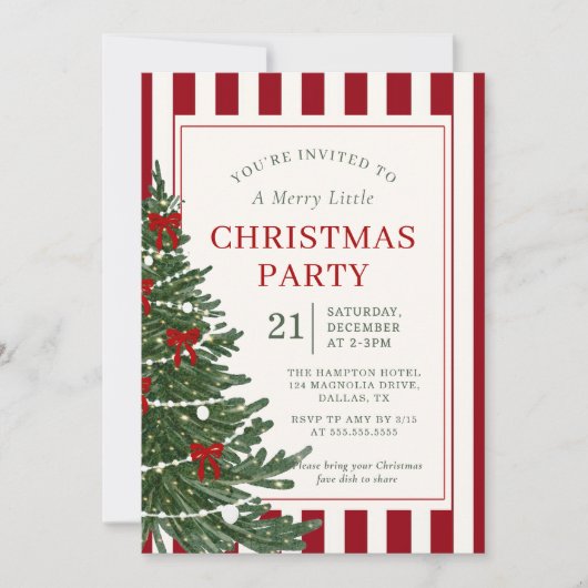 Holiday Christmas Party Invitation invitation 招待状 (正面)