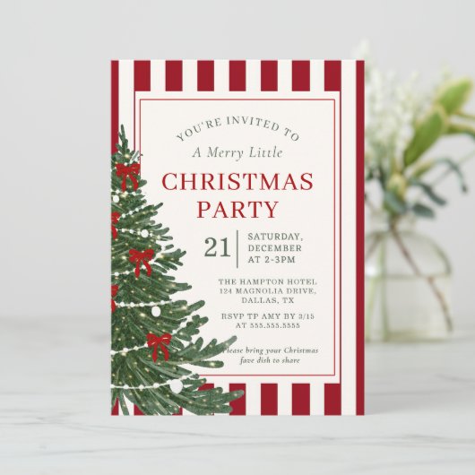 Holiday Christmas Party Invitation invitation 招待状 (スタンド正面)