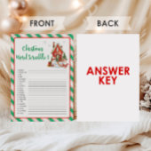 Holiday Christmas Party Word Scrabble Game シーズンカード