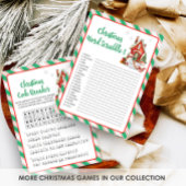 Holiday Christmas Party Word Scrabble Game シーズンカード