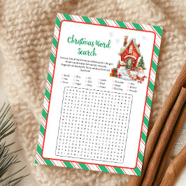 Holiday Christmas Party Word Search Game シーズンカード
