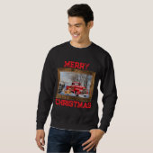 Holiday Christmas Sweater Country Farm Scene スウェットシャツ (正面フル)