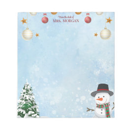 Holiday Christmas Tree & Reindeer Notepad ノートパッド