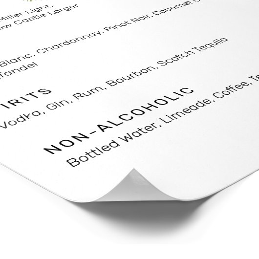 Holiday citrus drinks bar menu poster ポスター (角)