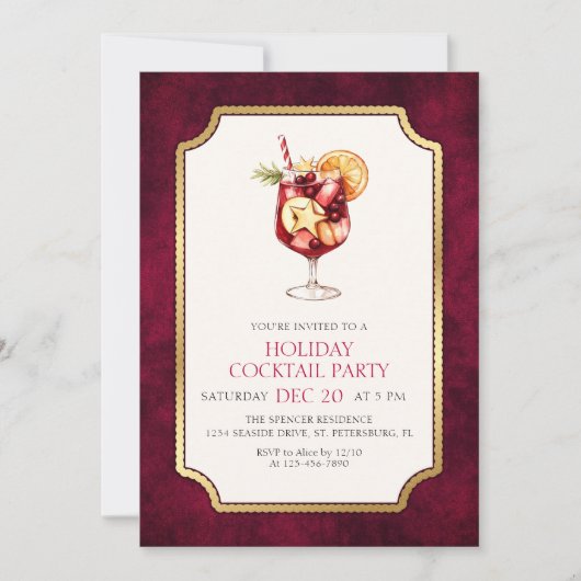 Holiday Cocktail Party 招待状 (正面)
