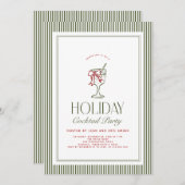Holiday Cocktail Party Invite 招待状 (正面/裏面)