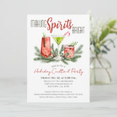 Holiday Cocktail Party Making Spirits Bright  招待状 (スタンド正面)