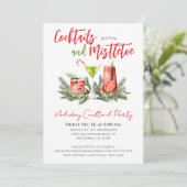 Holiday Cocktail Party Red Green Festive Drinks  招待状 (スタンド正面)