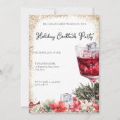 Holiday Cocktails Festive Drinks Christmas Party 招待状 (正面)