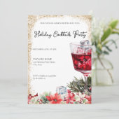 Holiday Cocktails Festive Drinks Christmas Party 招待状 (スタンド正面)