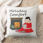 Holiday Comfort - Christmas themed Throw Pillow クッション (ブランケット)