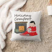 Holiday Comfort - Christmas themed Throw Pillow クッション (ブランケット)