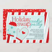 Holiday Cookieスワップパーティー 招待状 (正面/裏面)