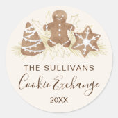 Holiday Cookie Exchange Party ラウンドシール (正面)