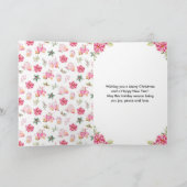 Holiday Cookies and Cocoa Pink Merry Christmas シーズンカード (内部)