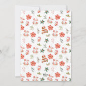 Holiday Cookies and Cocoa Red Merry Christmas シーズンカード (裏面)