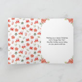 Holiday Cookies and Cocoa Red Merry Christmas シーズンカード (内部)