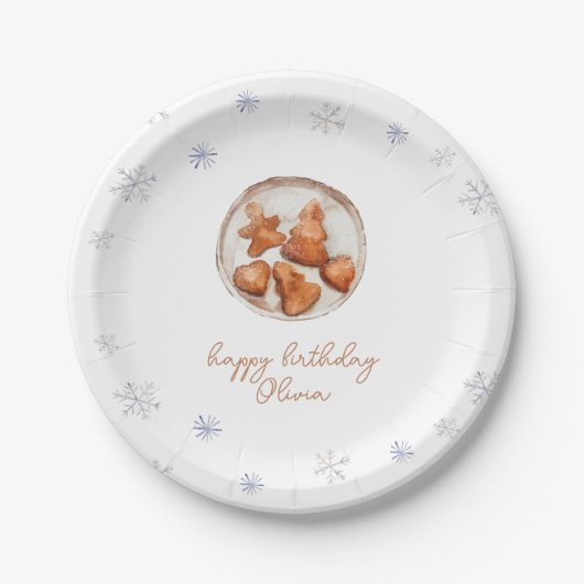 Holiday Cookies Birthday Custom ペーパープレート (正面)