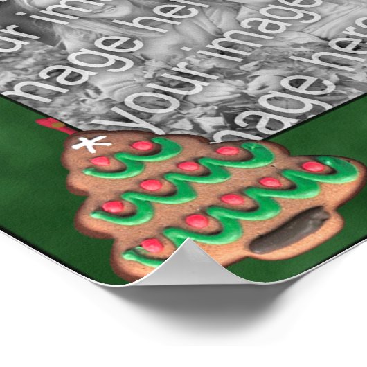 Holiday Cookies Candy Cavee自分の写真を作成 ポスター (角)