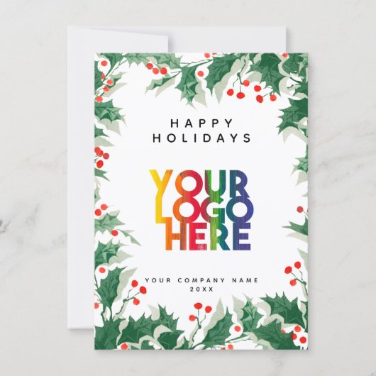 Holiday Corporate Business Logo Christmas Card (正面)