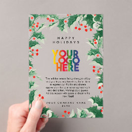 Holiday Corporate Business Logo Christmas Card アクリル招待状