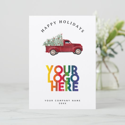 Holiday Corporate Business Logo Christmas Tree (スタンド正面)