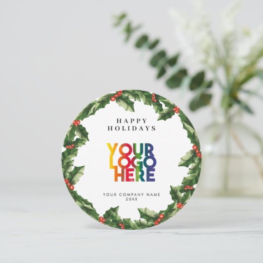 Holiday Corporate Business Logo Christmas Wreath (スタンド正面)