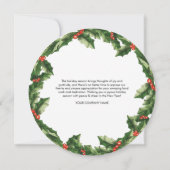 Holiday Corporate Business Logo Christmas Wreath (裏面)