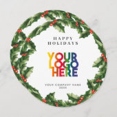Holiday Corporate Business Logo Christmas Wreath (正面/裏面)
