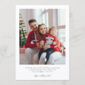 Holiday Cozy Fireplace Christmas Family Photo シーズンカード (裏面)