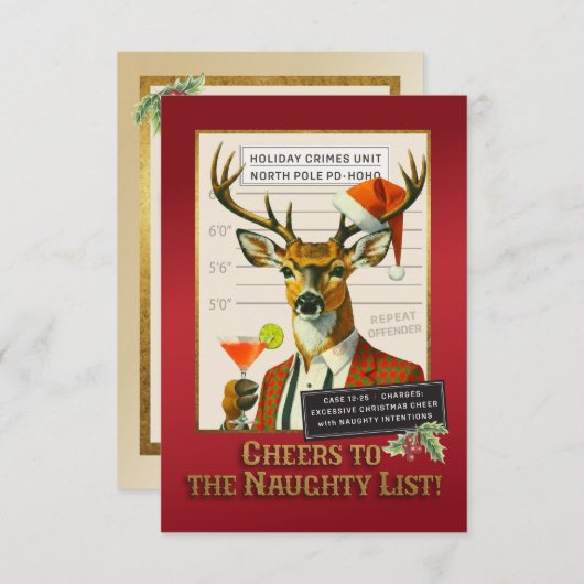 Holiday Crimes Unit – Reindeer Repeat Offender 招待状 (正面/裏面)